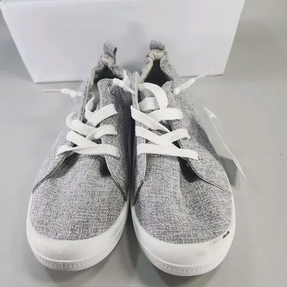 Womens Soles Mates Sz 7 012040 Gray Canvas Lightweight Comfortable Slip In Shoes - Picture 3 of 8